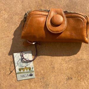 Anthropologie Light Brown Nica Clutch/Wallet